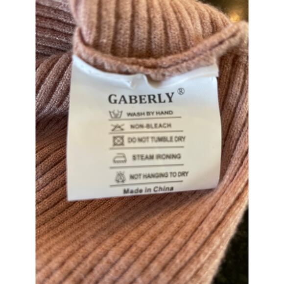 Gaberly Light Pink boat neck batwing Dolman pullover sweater One size 4-14 - Picture 2 of 5
